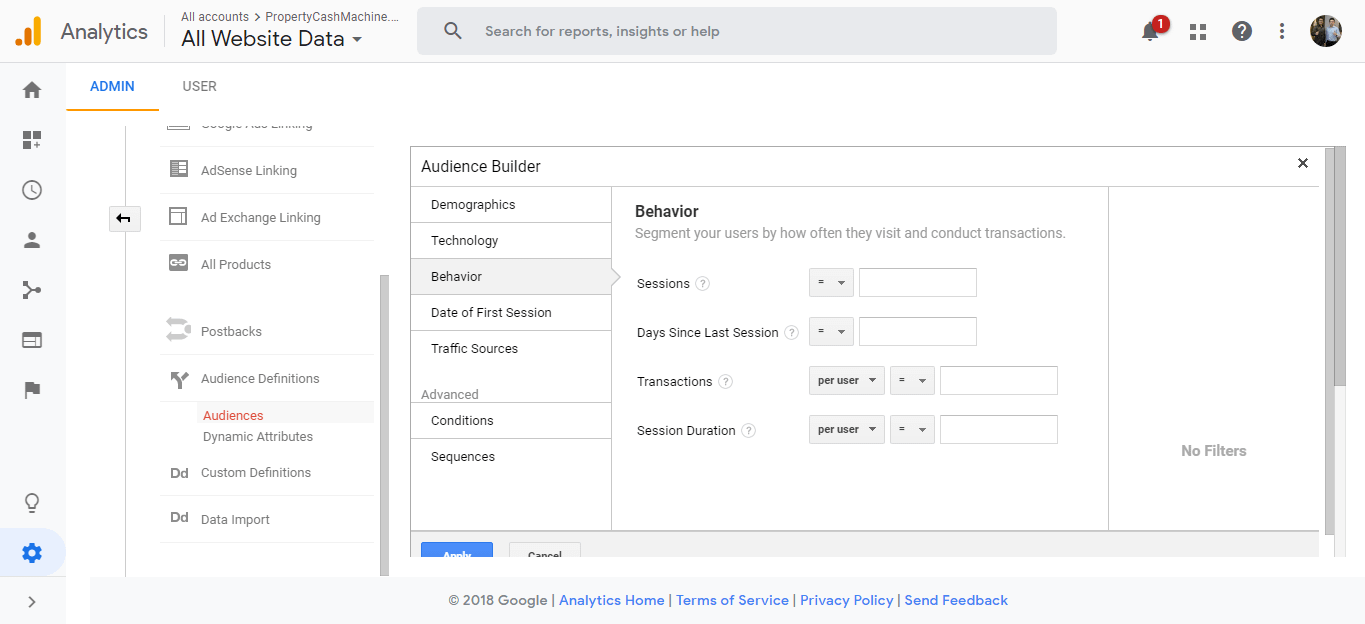 GA Audience Builder