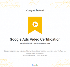 google video ad certification